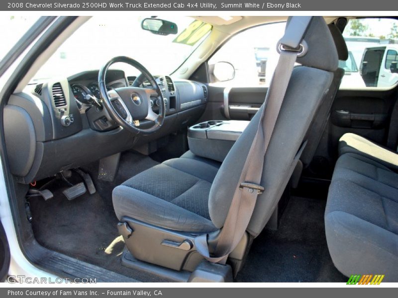 Summit White / Ebony Black 2008 Chevrolet Silverado 2500HD Work Truck Extended Cab 4x4 Utility
