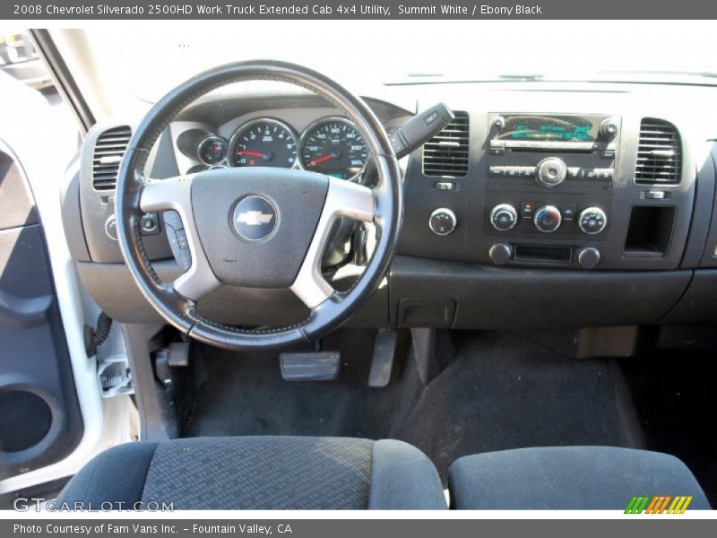 Summit White / Ebony Black 2008 Chevrolet Silverado 2500HD Work Truck Extended Cab 4x4 Utility