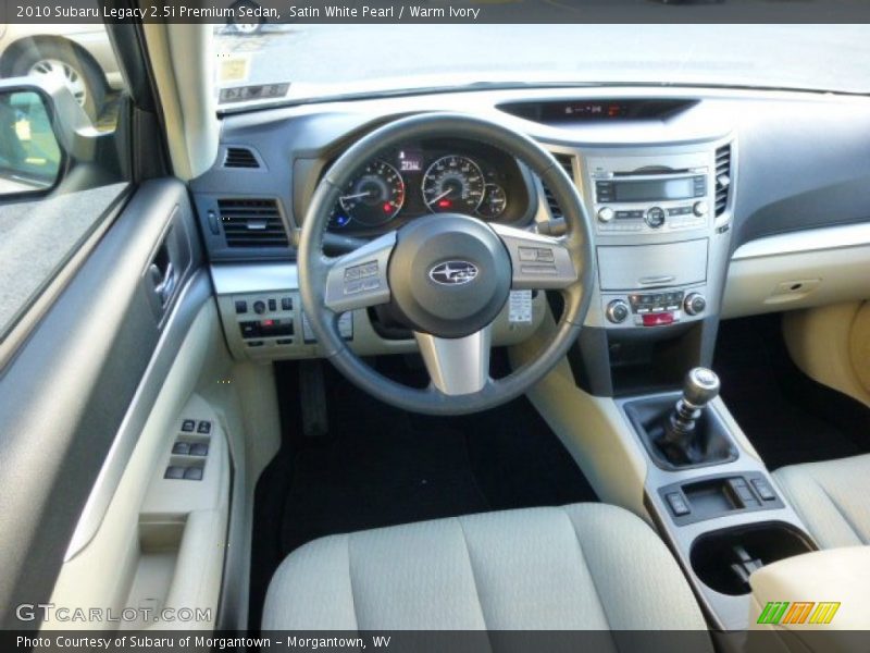 Satin White Pearl / Warm Ivory 2010 Subaru Legacy 2.5i Premium Sedan