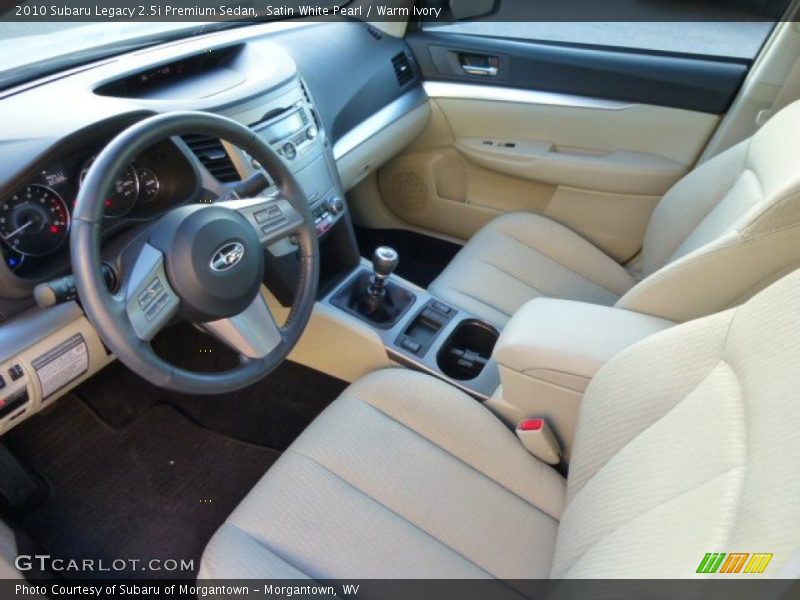 Satin White Pearl / Warm Ivory 2010 Subaru Legacy 2.5i Premium Sedan