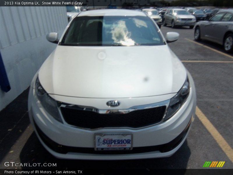 Snow White Pearl / Gray 2013 Kia Optima LX