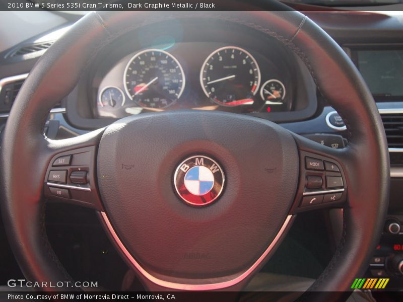 Dark Graphite Metallic / Black 2010 BMW 5 Series 535i Gran Turismo