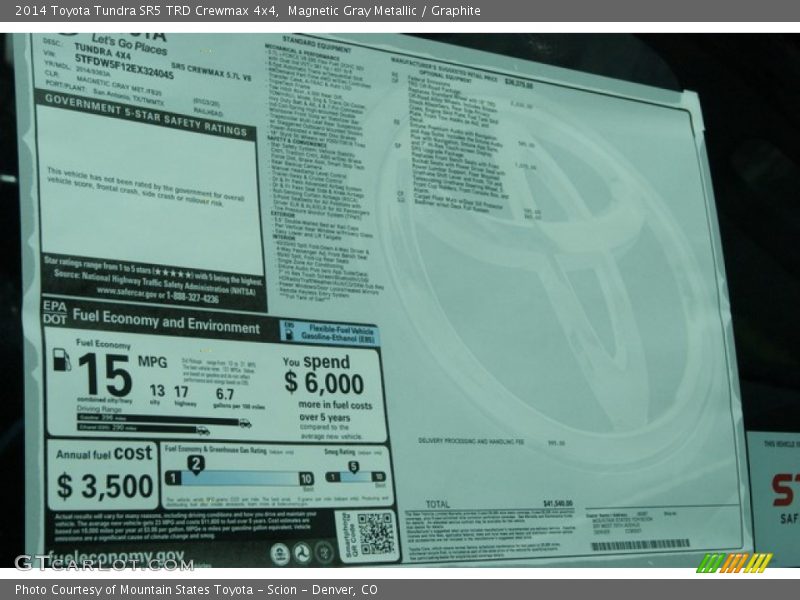 Magnetic Gray Metallic / Graphite 2014 Toyota Tundra SR5 TRD Crewmax 4x4