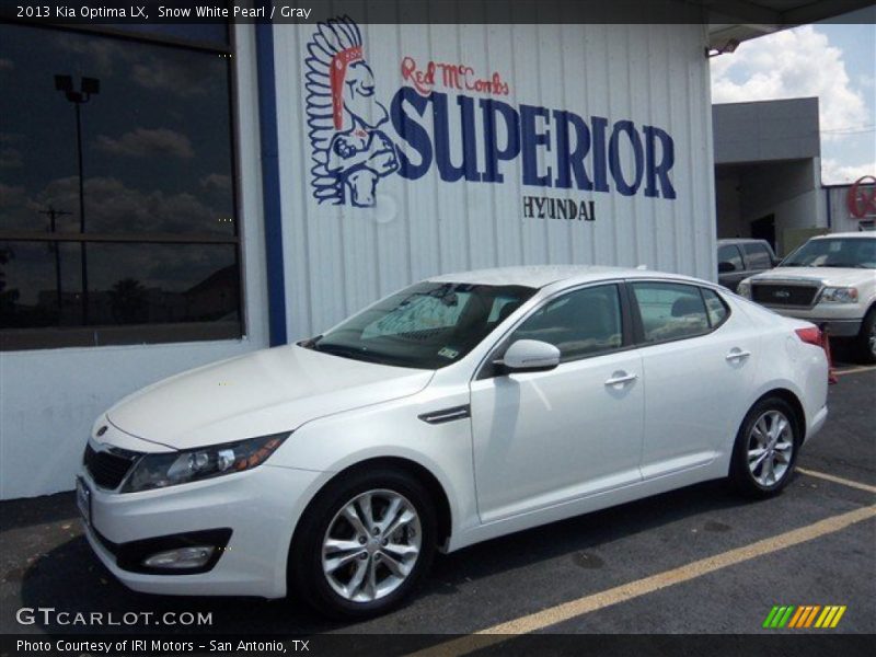 Snow White Pearl / Gray 2013 Kia Optima LX