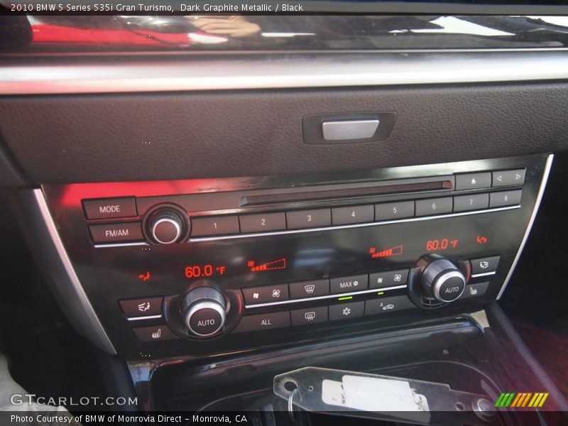 Dark Graphite Metallic / Black 2010 BMW 5 Series 535i Gran Turismo
