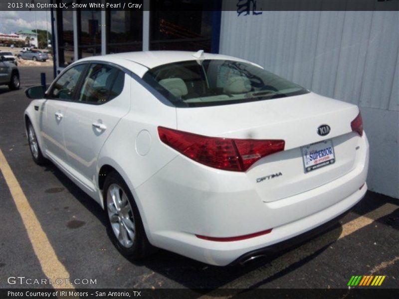 Snow White Pearl / Gray 2013 Kia Optima LX