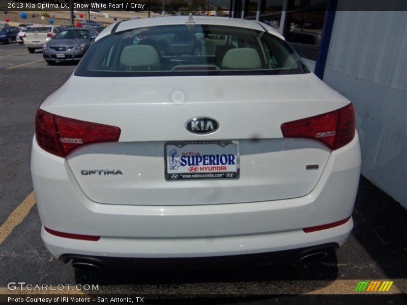 Snow White Pearl / Gray 2013 Kia Optima LX