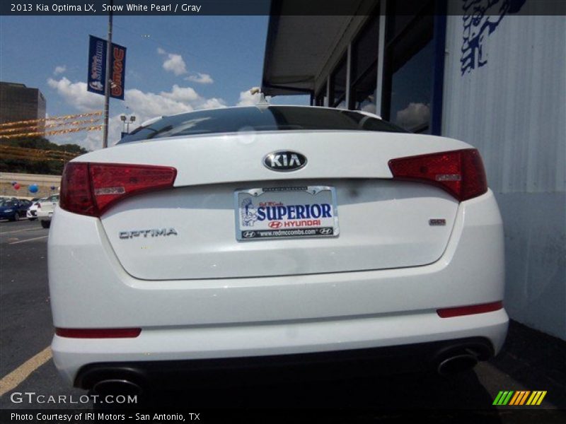 Snow White Pearl / Gray 2013 Kia Optima LX