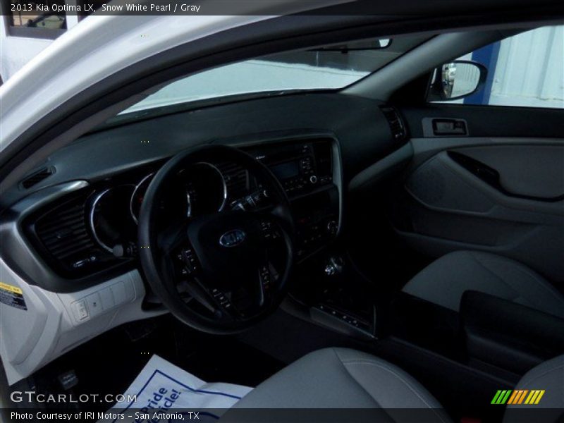 Snow White Pearl / Gray 2013 Kia Optima LX