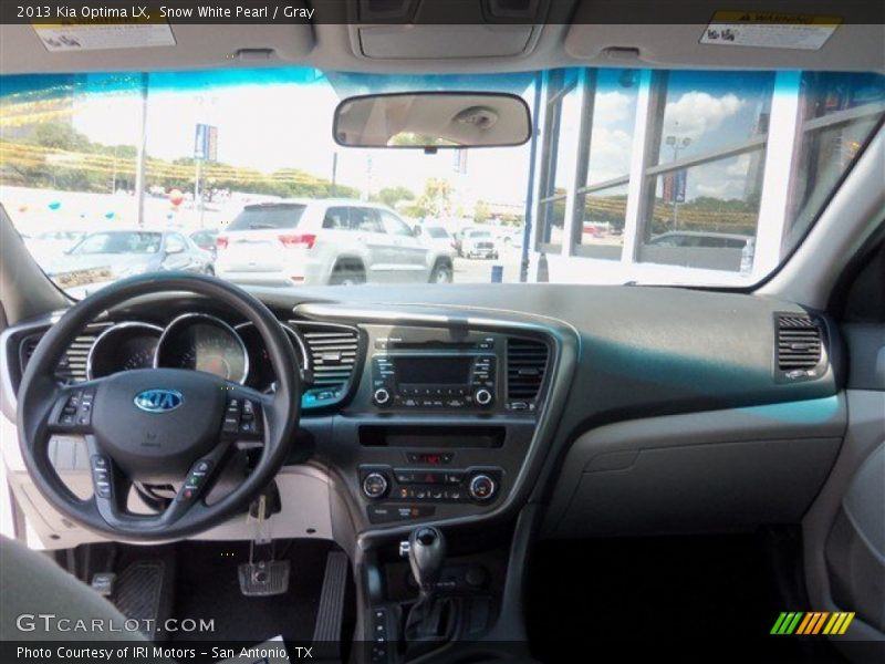 Snow White Pearl / Gray 2013 Kia Optima LX
