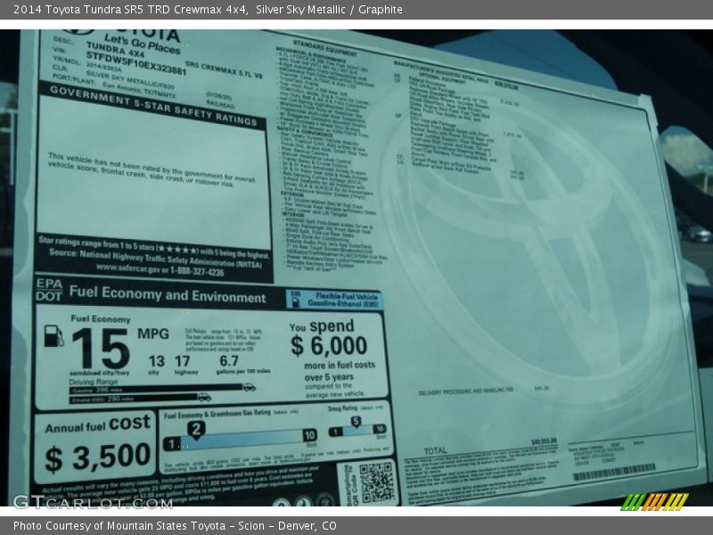 Silver Sky Metallic / Graphite 2014 Toyota Tundra SR5 TRD Crewmax 4x4