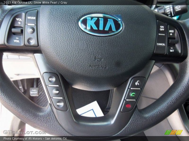 Snow White Pearl / Gray 2013 Kia Optima LX