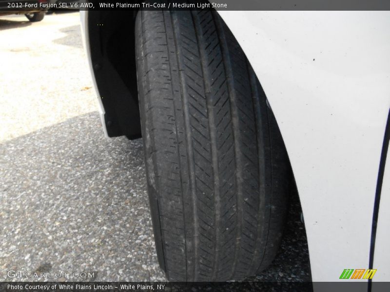White Platinum Tri-Coat / Medium Light Stone 2012 Ford Fusion SEL V6 AWD