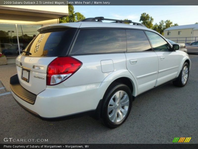 Satin White Pearl / Warm Ivory 2009 Subaru Outback 2.5i Limited Wagon