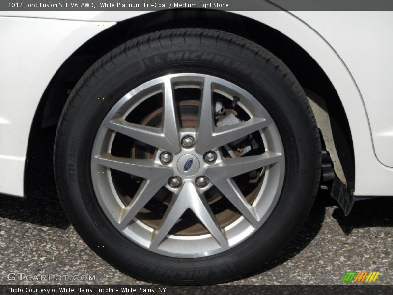 White Platinum Tri-Coat / Medium Light Stone 2012 Ford Fusion SEL V6 AWD