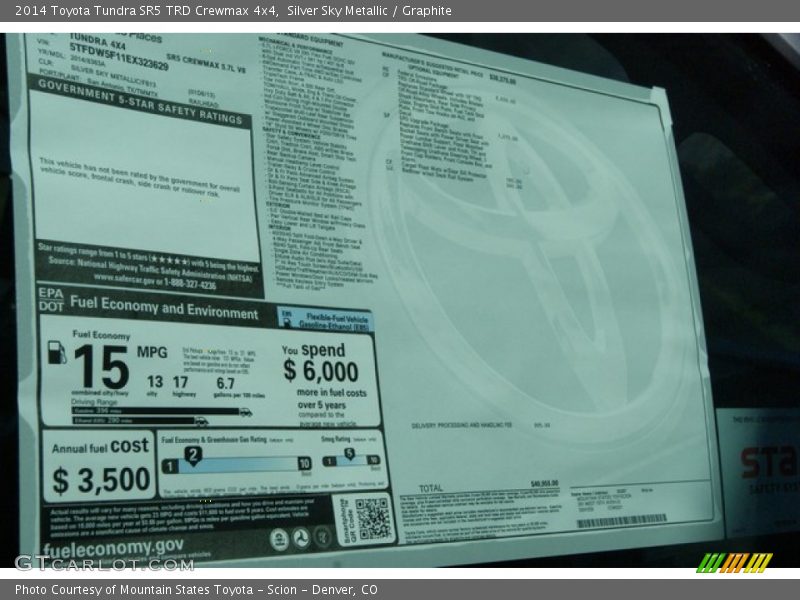 Silver Sky Metallic / Graphite 2014 Toyota Tundra SR5 TRD Crewmax 4x4