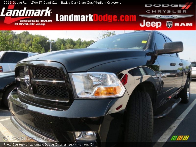 Black / Dark Slate Gray/Medium Graystone 2012 Dodge Ram 1500 ST Quad Cab