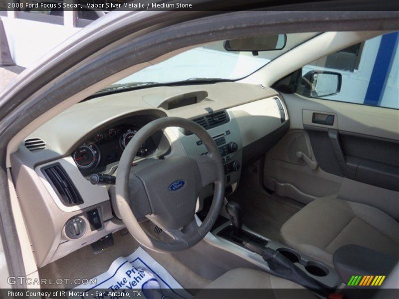 Vapor Silver Metallic / Medium Stone 2008 Ford Focus S Sedan