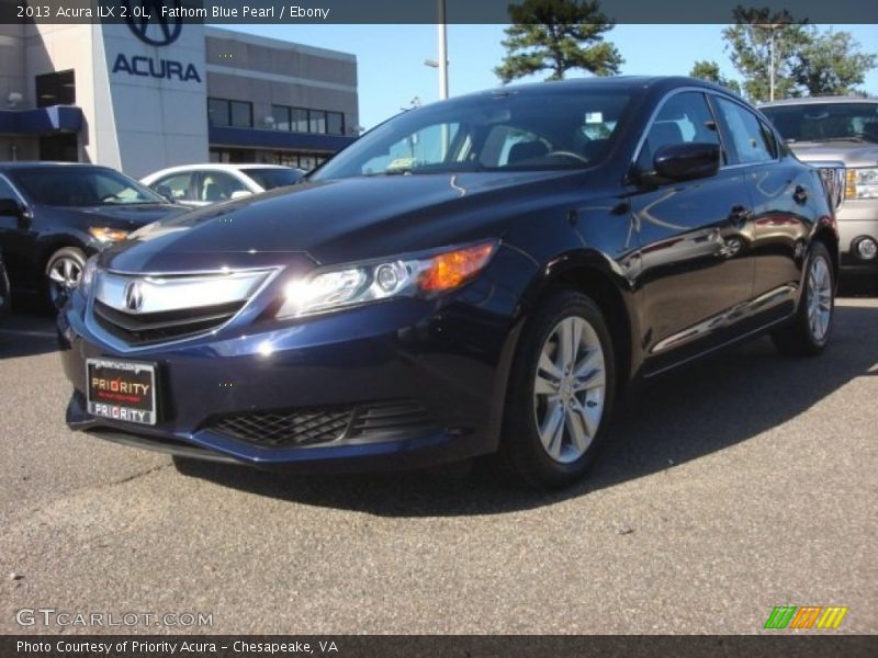 Fathom Blue Pearl / Ebony 2013 Acura ILX 2.0L