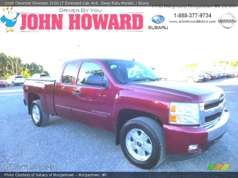 Deep Ruby Metallic / Ebony 2008 Chevrolet Silverado 1500 LT Extended Cab 4x4