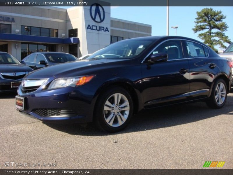 Fathom Blue Pearl / Ebony 2013 Acura ILX 2.0L