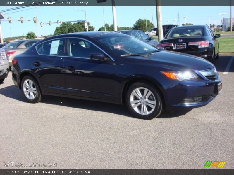 Fathom Blue Pearl / Ebony 2013 Acura ILX 2.0L