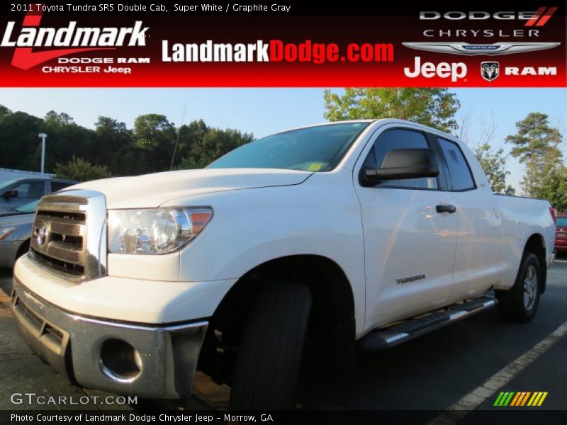 Super White / Graphite Gray 2011 Toyota Tundra SR5 Double Cab