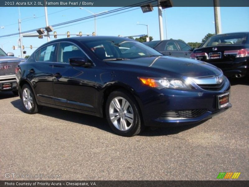 Fathom Blue Pearl / Ebony 2013 Acura ILX 2.0L