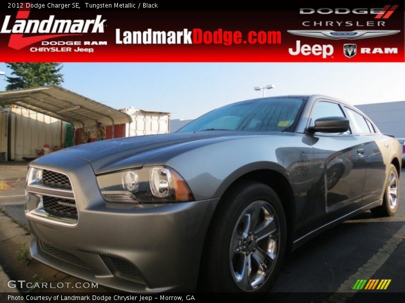 Tungsten Metallic / Black 2012 Dodge Charger SE