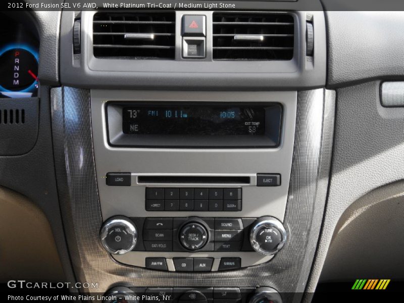 White Platinum Tri-Coat / Medium Light Stone 2012 Ford Fusion SEL V6 AWD