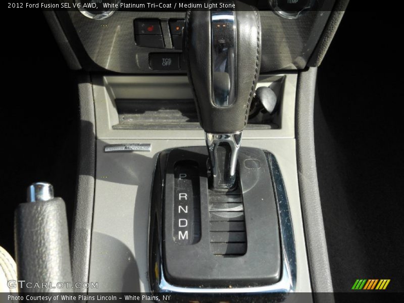 White Platinum Tri-Coat / Medium Light Stone 2012 Ford Fusion SEL V6 AWD