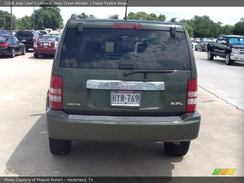 Jeep Green Metallic / Pastel Pebble Beige 2008 Jeep Liberty Limited