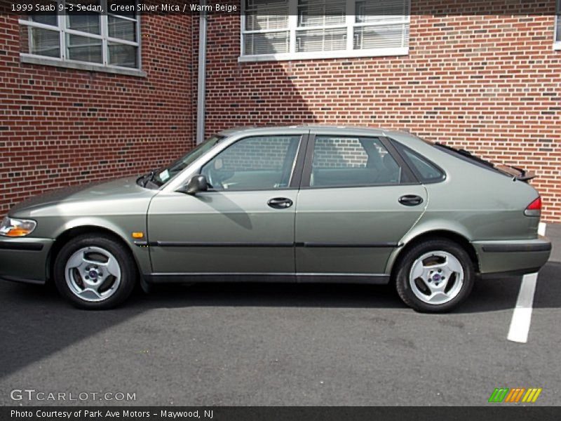 Green Silver Mica / Warm Beige 1999 Saab 9-3 Sedan