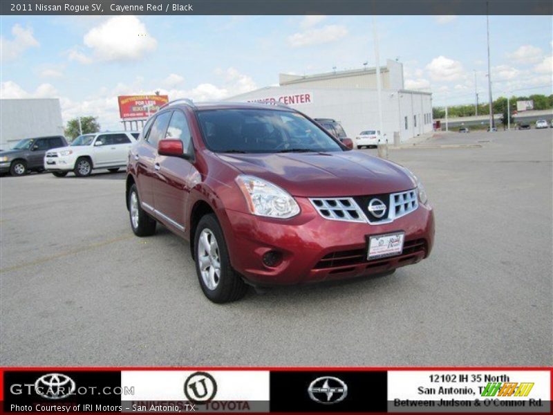 Cayenne Red / Black 2011 Nissan Rogue SV