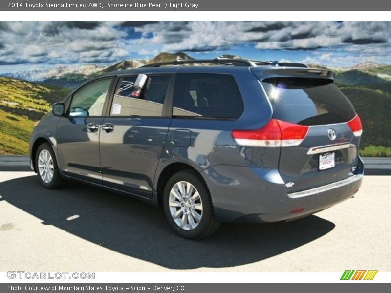 Shoreline Blue Pearl / Light Gray 2014 Toyota Sienna Limited AWD