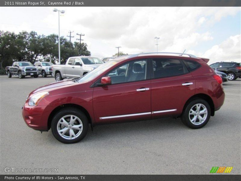 Cayenne Red / Black 2011 Nissan Rogue SV