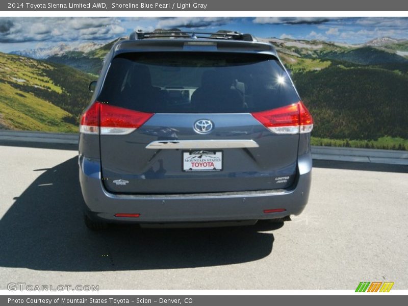 Shoreline Blue Pearl / Light Gray 2014 Toyota Sienna Limited AWD