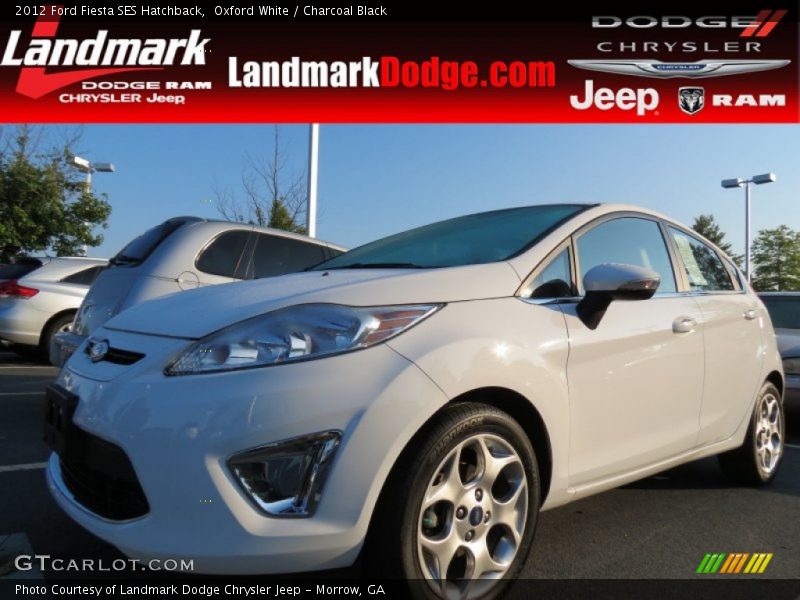 Oxford White / Charcoal Black 2012 Ford Fiesta SES Hatchback