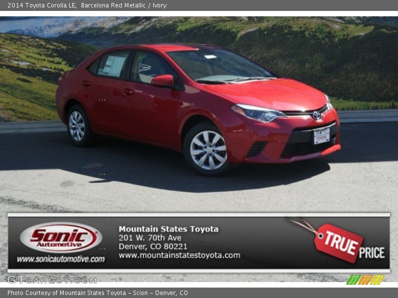 Barcelona Red Metallic / Ivory 2014 Toyota Corolla LE