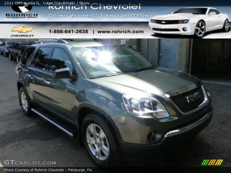 Cyber Gray Metallic / Ebony 2011 GMC Acadia SL