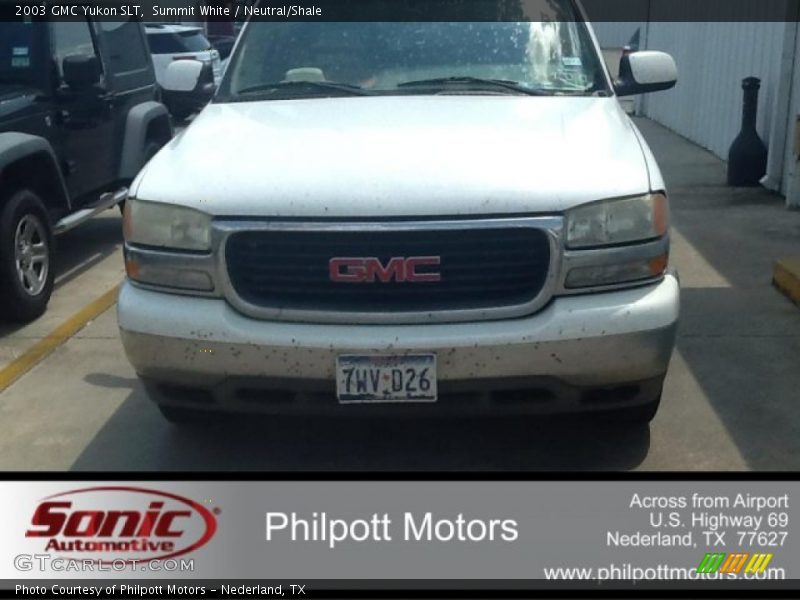 Summit White / Neutral/Shale 2003 GMC Yukon SLT