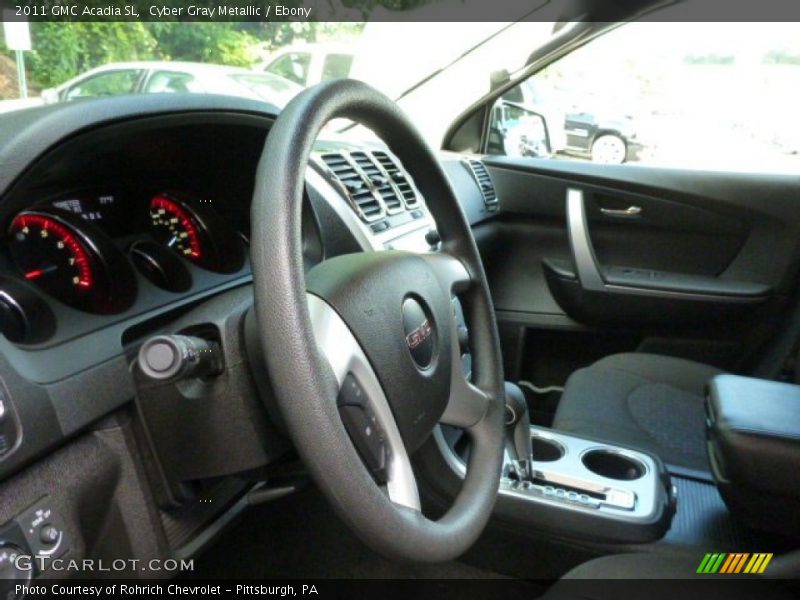 Cyber Gray Metallic / Ebony 2011 GMC Acadia SL