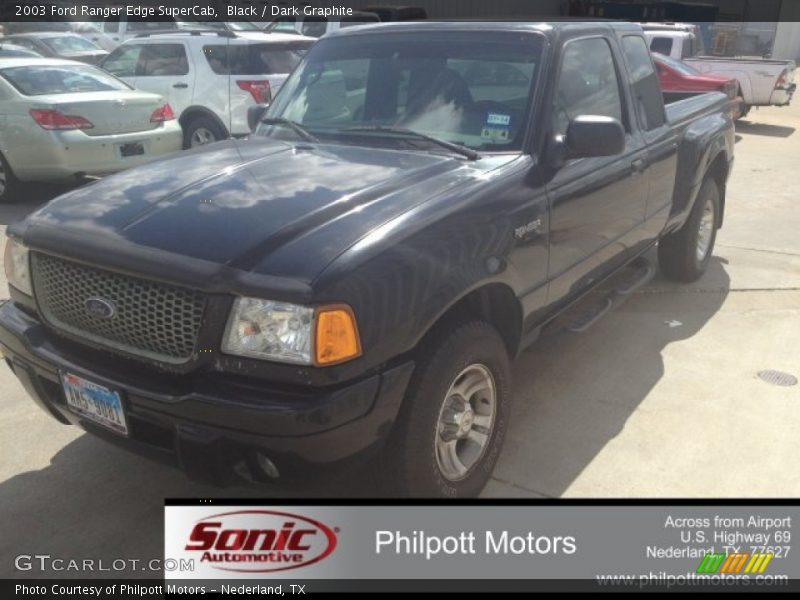 Black / Dark Graphite 2003 Ford Ranger Edge SuperCab