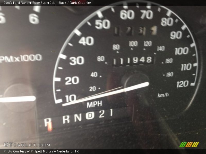 Black / Dark Graphite 2003 Ford Ranger Edge SuperCab