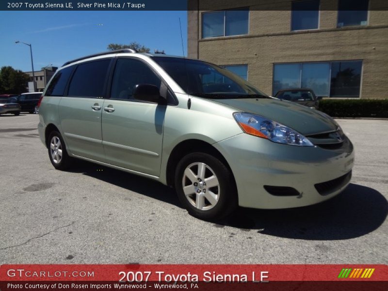Silver Pine Mica / Taupe 2007 Toyota Sienna LE