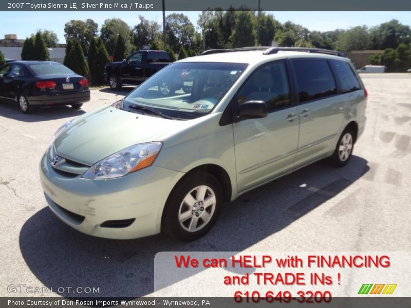 Silver Pine Mica / Taupe 2007 Toyota Sienna LE