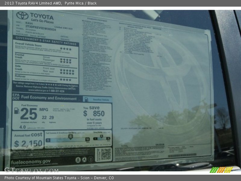 Pyrite Mica / Black 2013 Toyota RAV4 Limited AWD