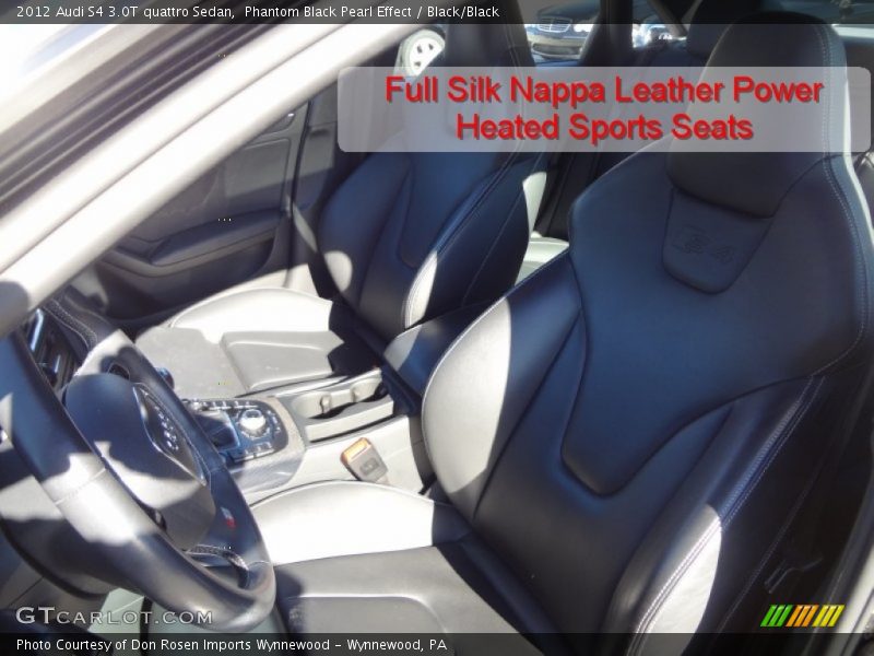 Phantom Black Pearl Effect / Black/Black 2012 Audi S4 3.0T quattro Sedan