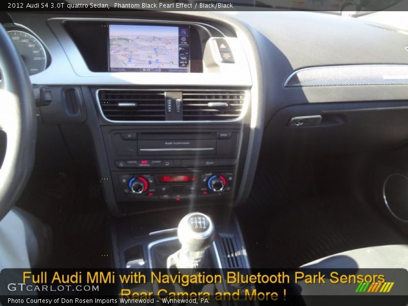 Phantom Black Pearl Effect / Black/Black 2012 Audi S4 3.0T quattro Sedan