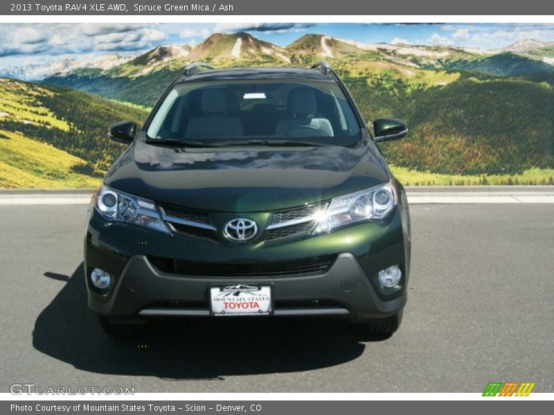 Spruce Green Mica / Ash 2013 Toyota RAV4 XLE AWD